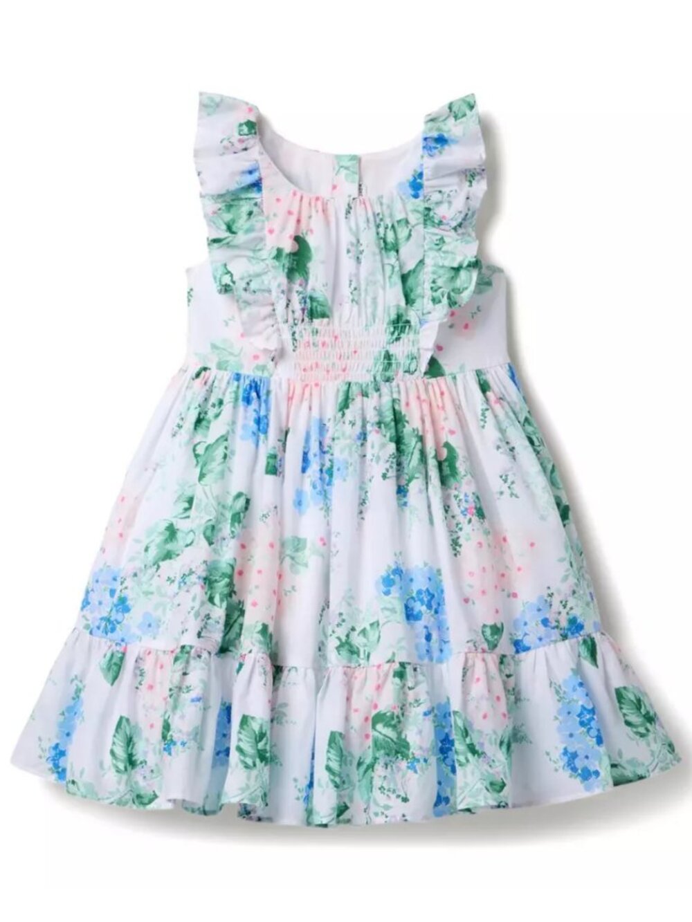 Janie and Jack Girl's The Flower Show Dress in White Floral Size 10